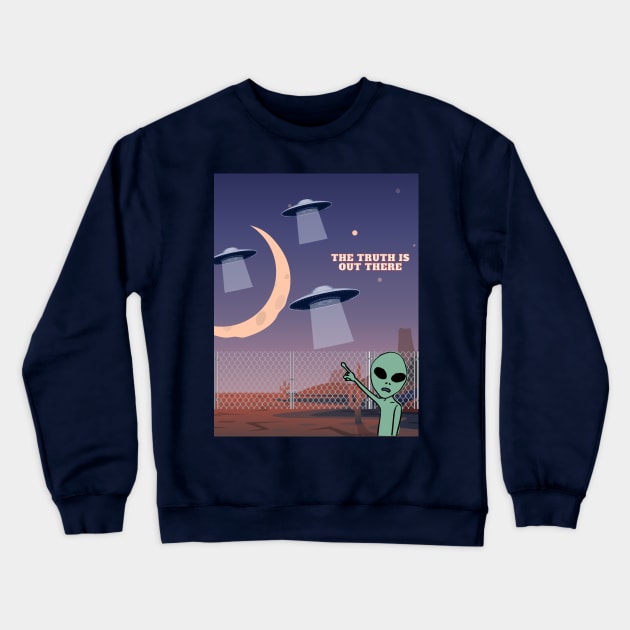 The truth is out there Crewneck Sweatshirt by Benjamin Customs